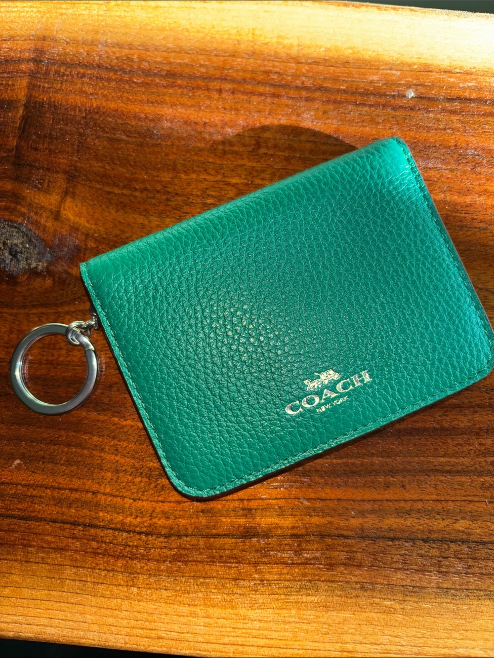 Coach ID card case key ring
